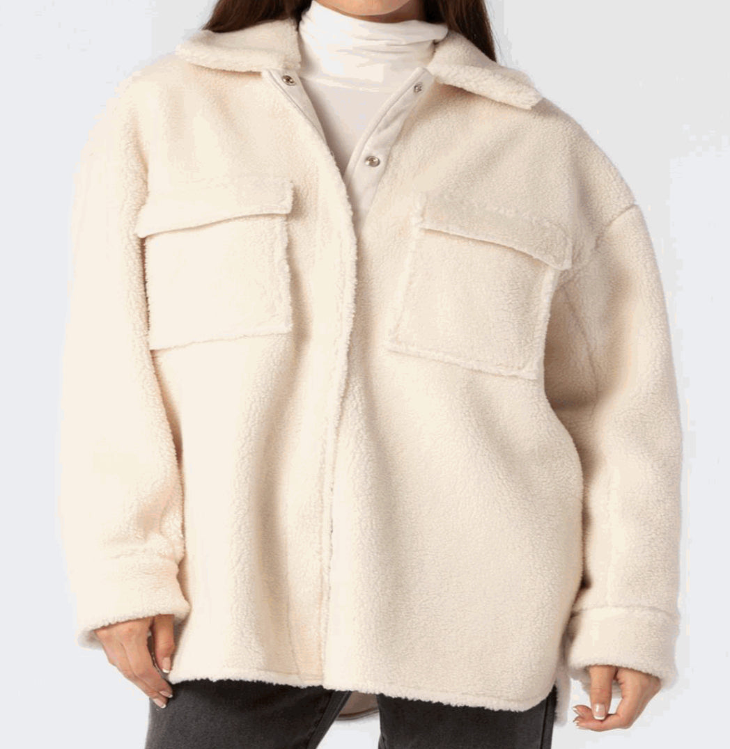 SHERPA TEDDY BUTTON UP